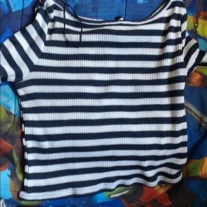 Blue with white strips